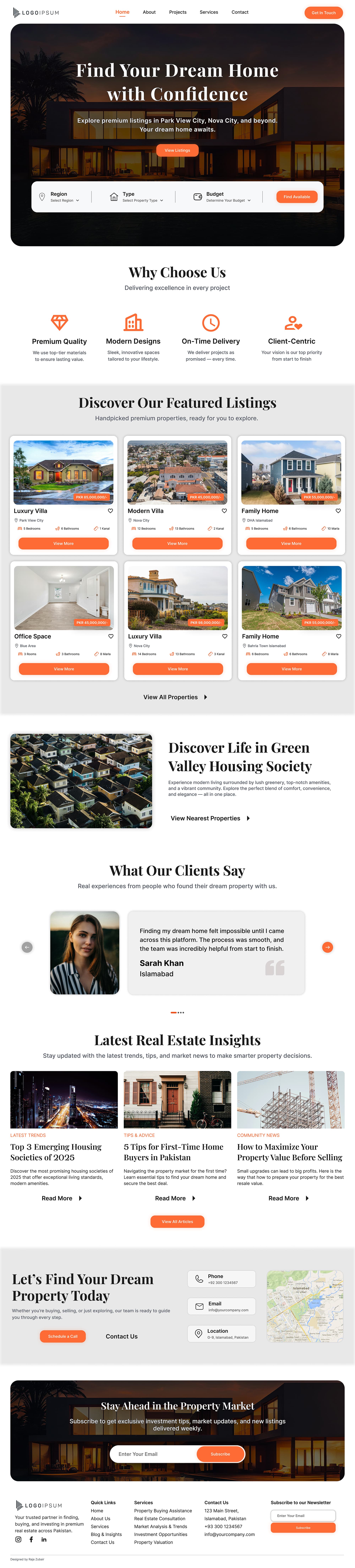 Real Estate Platform - Desktop View